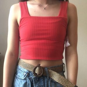 Red crop top